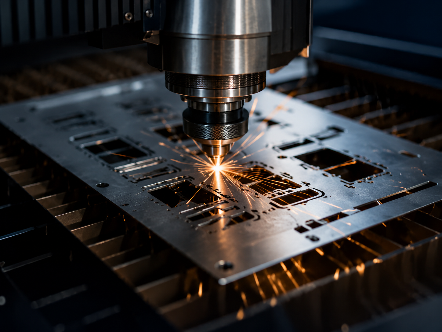 Laser cutting sheet metal parts